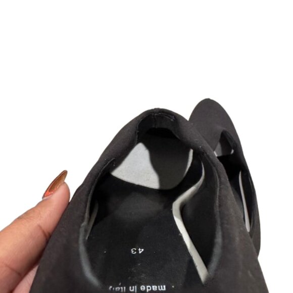 Thierry Rabotin Peach Nero Flair Black Minimalist Pump Heels Women's IT43 - Picture 5 of 10